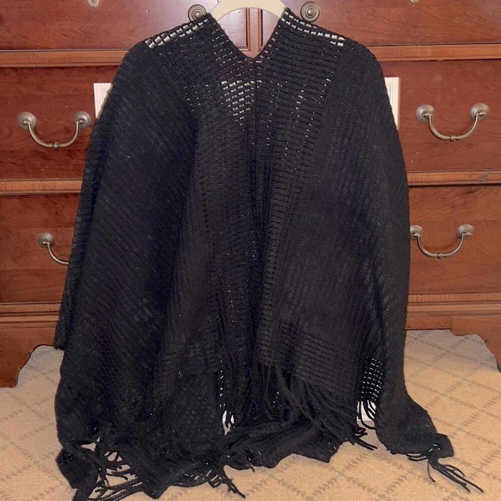 Hatattack black chenille feel solid & open weave … - image 3